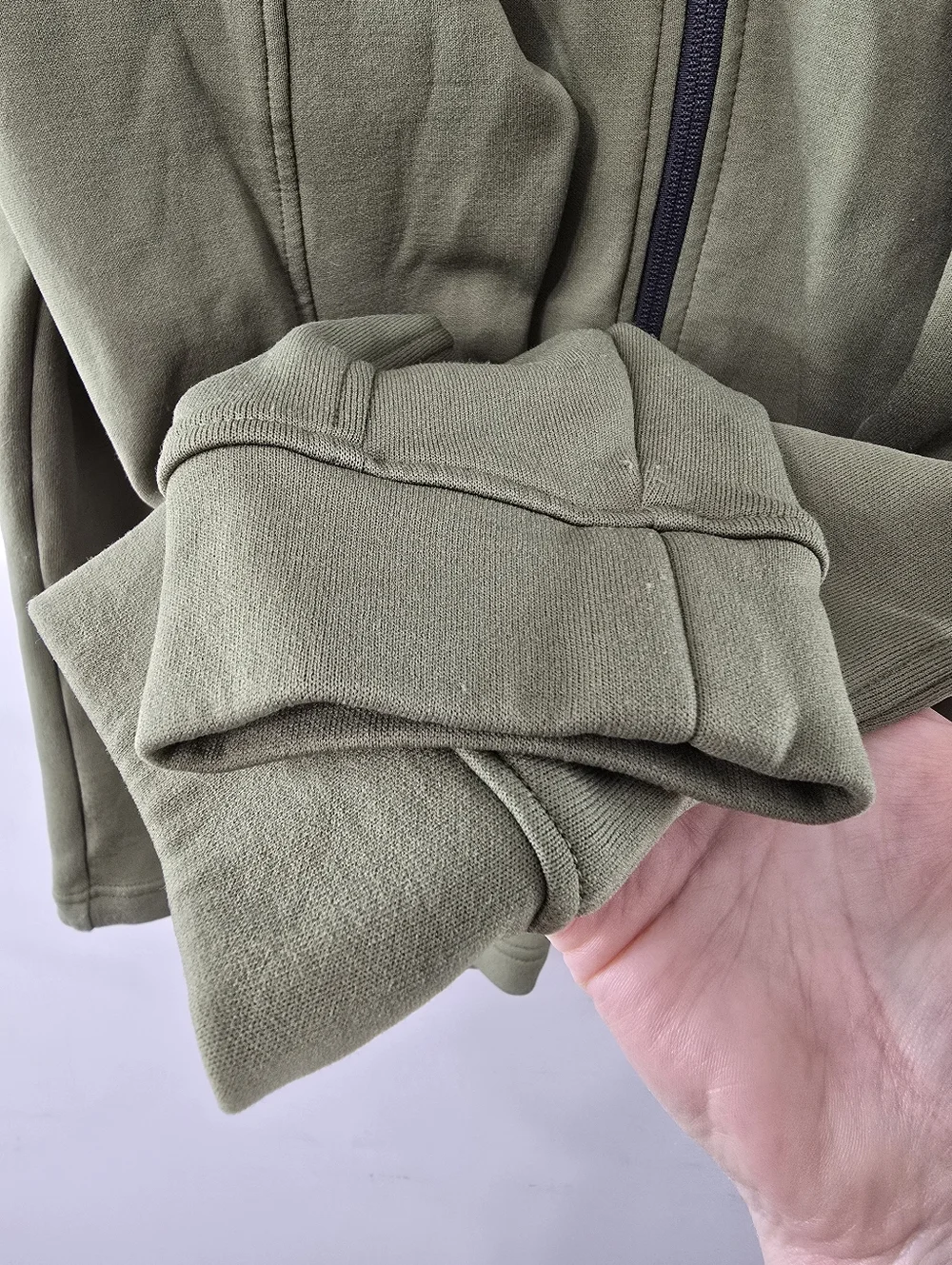 Smartwool Synergy Merino Wool Full Zip Jacket Olive Army Green Mens Size L HTF